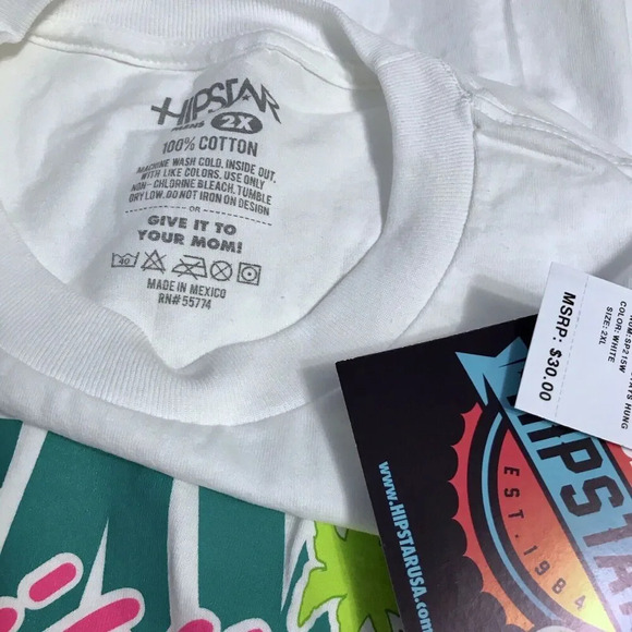 Hipstar NWT White Graphic Shirt Men Various - Picture 8 of 8